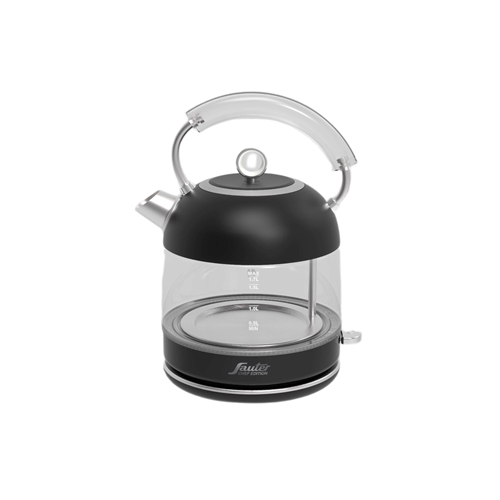 קומקום זכוכית חשמלי עיצוב רטרו SAUTER WK994B שחור