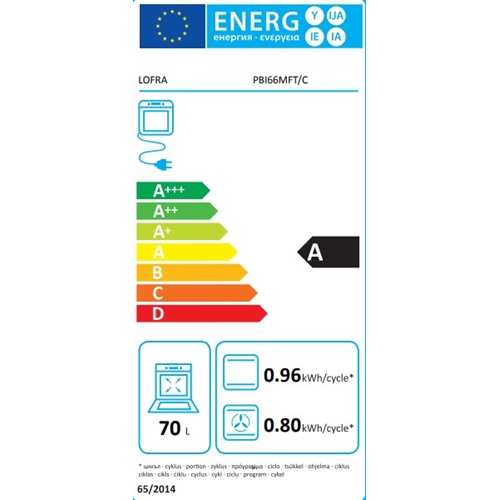 תנור משולב כיריים 60 ס"מ דגם LOFRA PBI66MF קרם