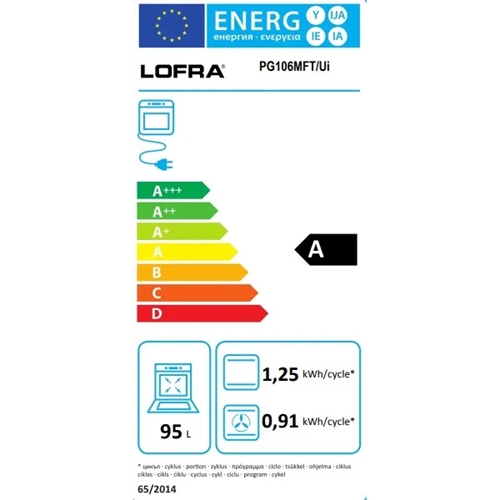 תנור משולב כיריים 95 ליטר LOFRA PG106MFTUI נירוסטה