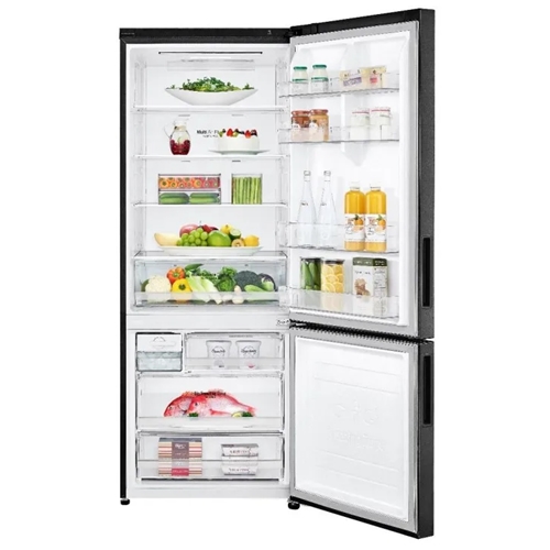 מקרר מקפיא תחתון 462 ליטר LG R-2B479B שחור מט