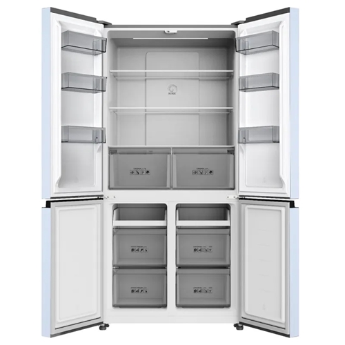 מקרר 4 דלתות 600 ליטר TCL C780CDWG זכוכית לבנה