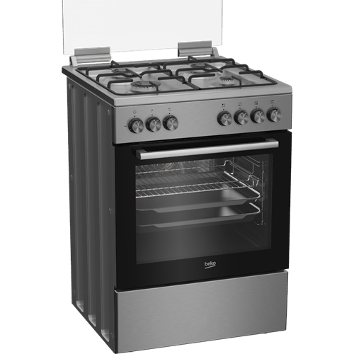 תנור משולב כיריים גז BEKO FSE62123DXDSL נירוסטה