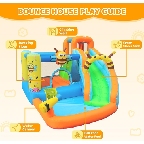 מתנפח דגם NT-063120 עם בריכה מגלשה ומקפצה