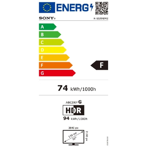 טלוויזיה "55 QD-OLED 4K דגם SONY BRAVIA K55XR8M25B
