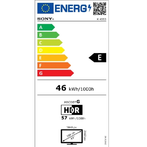 טלוויזיה "43 4K דגם SONY K43S35B BRAVIA 3