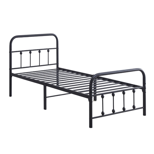 מיטת יחיד ממתכת יהלי 90X190 ס"מ שחור TUDO DESIGN