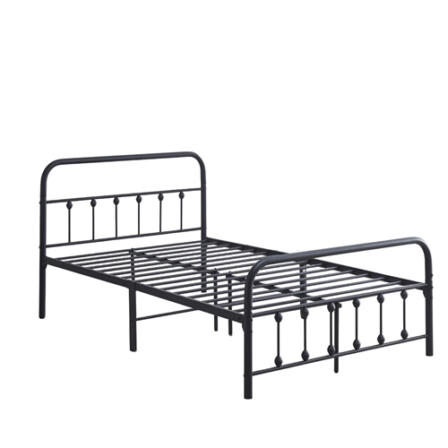 מיטה זוגית ממתכת 140X190 ס"מ יהלי שחור TUDO DESIGN