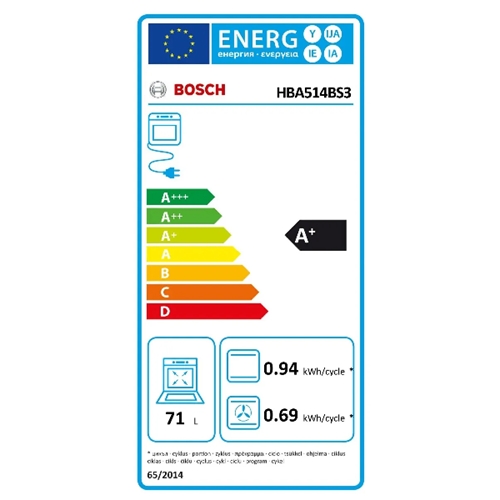 תנור בנוי 60 ס"מ דגם BOSCH HBA514BS3 בוש נירוסטה