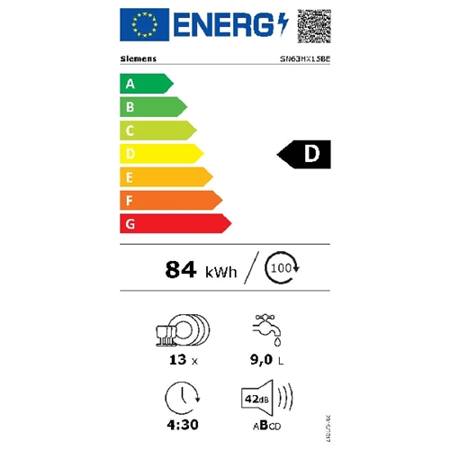מדיח כלים רחב 60 ס"מ אינטגרלי מלא SIEMENSN63HX15BE