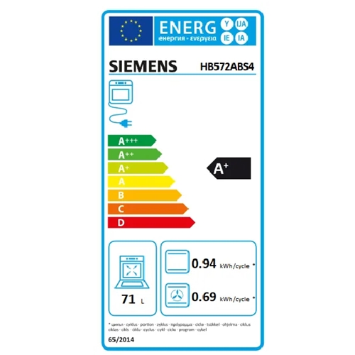תנור בנוי פירוליטי 71 ליטר Siemens HB572ABS4 סימנס