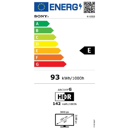 טלוויזיה "65 SONY K65S35B BRAVIA 3 Google Tv 4K
