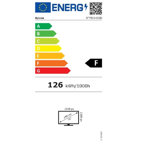 טלוויזיית חוץ "75 SYLVOX Deck Pro 2.0 Outdoor TV