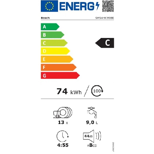 מדיח כלים רחב 60 ס"מ BOSCH SMS4HKW08E לבן
