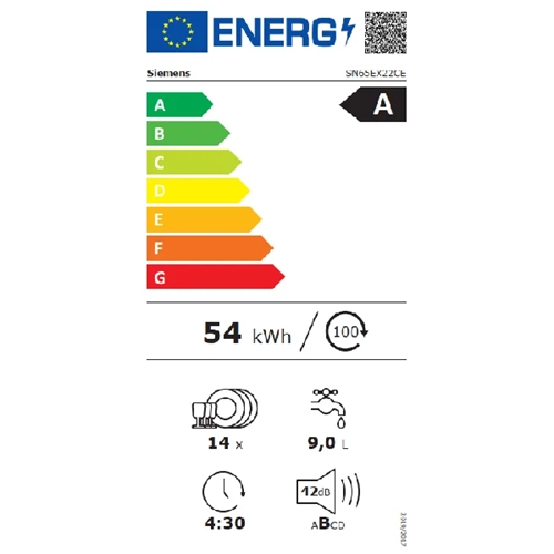 מדיח כלים רחב 60 ס"מ אינטגרלי מלא SiemenSN65EX22CE