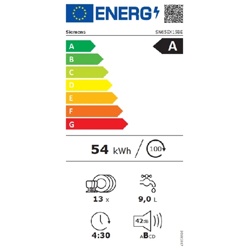 מדיח כלים רחב 60 ס"מ אינטגרלי מלא SN65EX15BE סימנס