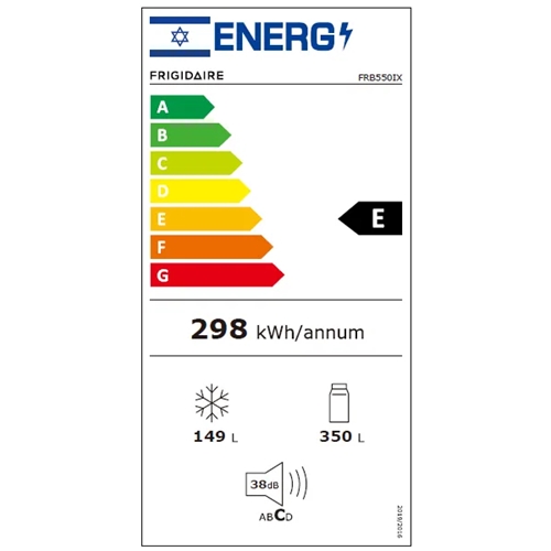 מקרר מקפיא תחתון 499 ליטר FRIGIDAIRE FRB550IX