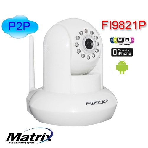 מצלמת IP אלחוטית ומתכווננת עם ראיית לילה FI9821P