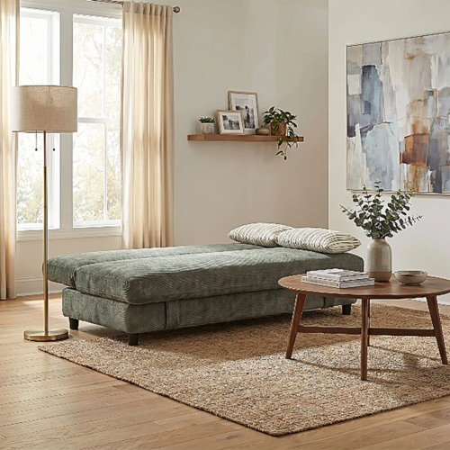 ספה מעוצבת נפתחת למיטה רחבה אואזיס ירוק HOME DECOR