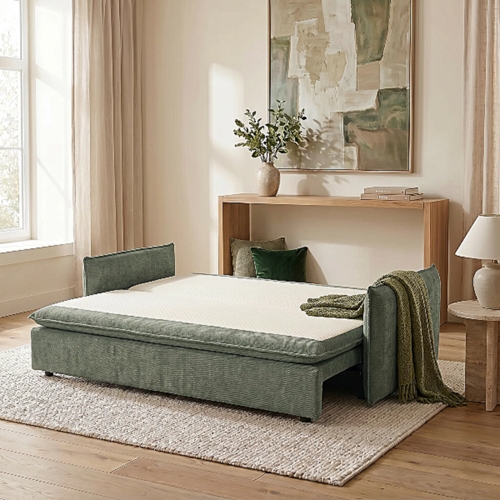 ספה מעוצבת נפתחת למיטה זוגית דרים ירוק HOME DECOR