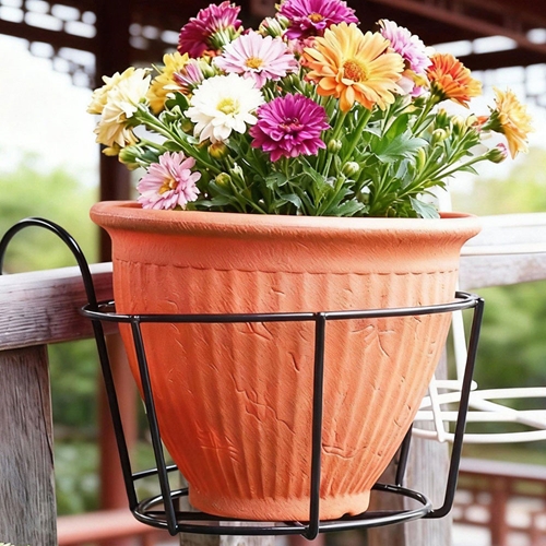 סט 2 מחזיקי עציץ לתלייה על מעקה דגם 84006