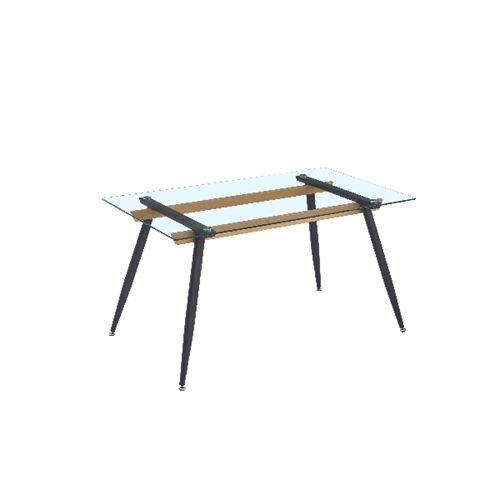 סט שולחן זכוכית כולל 4 כיסאות דגם HOMAX BLANKA