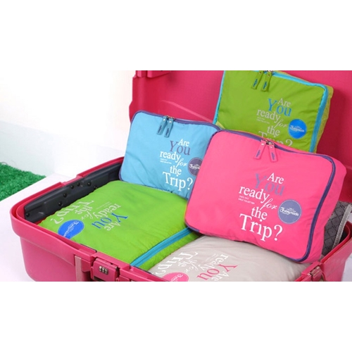 סט 5 חלקים לארגון המטען במזוודה בצורה חכמה ונוחה