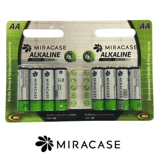 מארז 40 סוללות מבית MIRACASE אלקליין מסוג AA/AAA