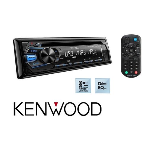 רדיו דיסק USB מבית KENWOOD בעל כניסת AUX קדמית