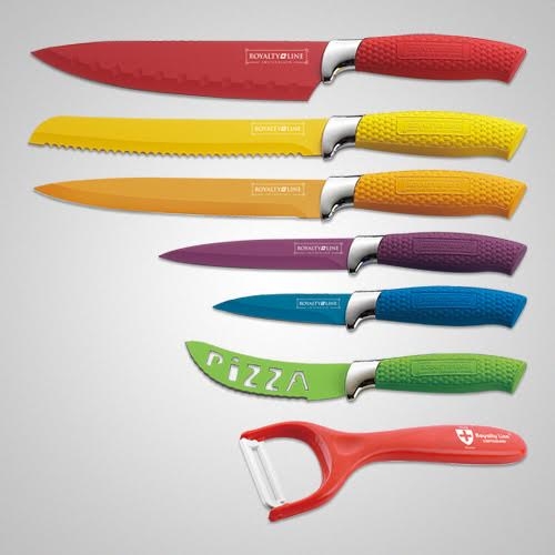 סט סכינים מבית "רויאל ליין " המכיל 5 סכיני מטבח
