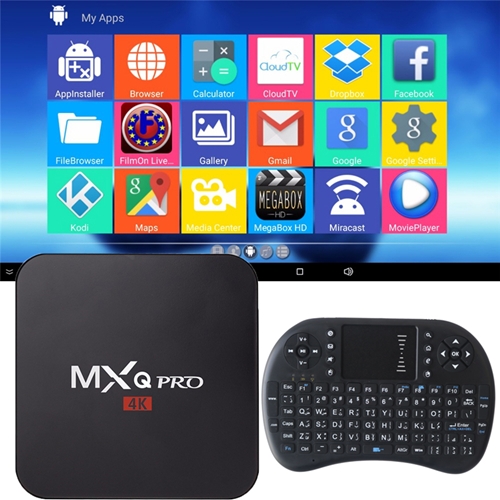 מיני מחשב לטלוויזיה MXQ PRO 4K כולל KODI ומקלדת