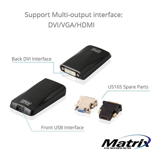 US165 MyGica - מתאם מ- USB ל-VGA/DVI/HDMI