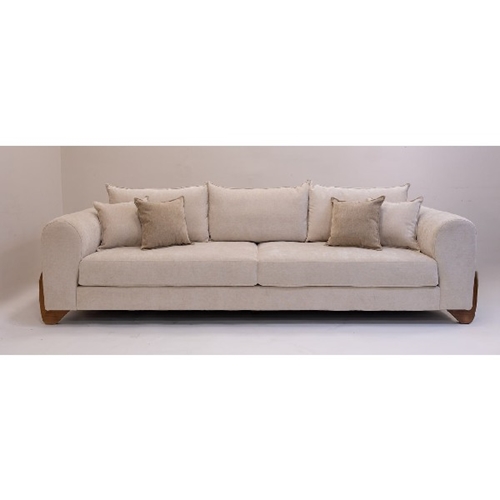 ספת סלון מעץ מלא בד עבה ונעים דגם ריף LEONARDO