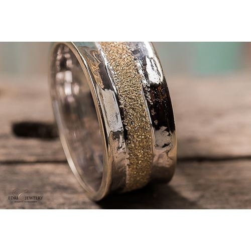 טבעת זהב טהור 14K דגם Contessa בעיצוב דו גוני