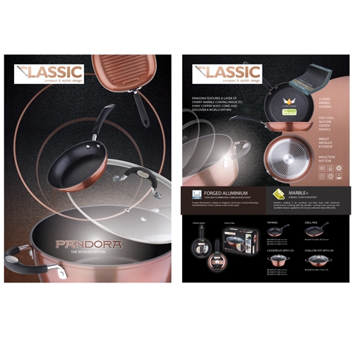 מחבת 26 ס"מ בצבע נחושת סדרת פנדורה BERGNER