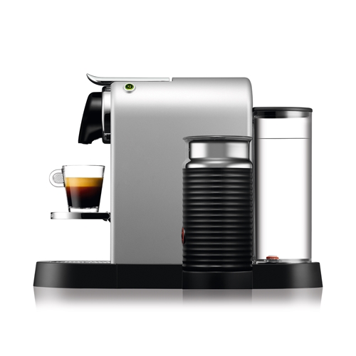 מכונת קפה Nespresso דגם סיטיז אנד מילק בצבע כסוף