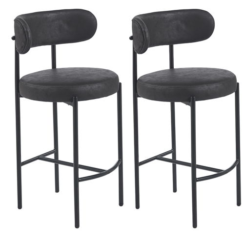 זוג כיסאות בר עם רגלי מתכת דגם טומי בר LEONARDO