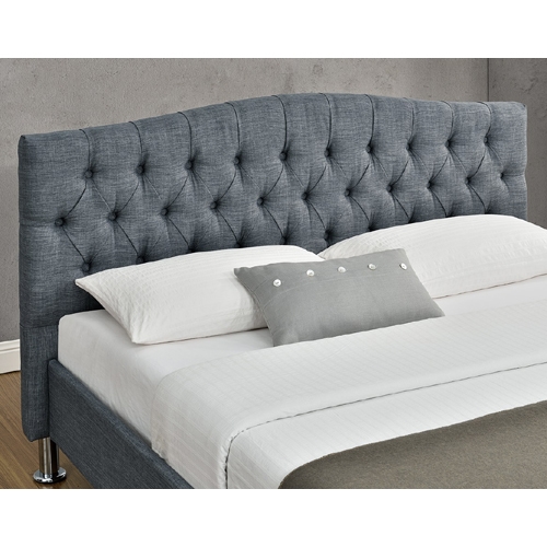 מיטה זוגית מעוצבת בריפוד בד HOME DECOR דגם לימור