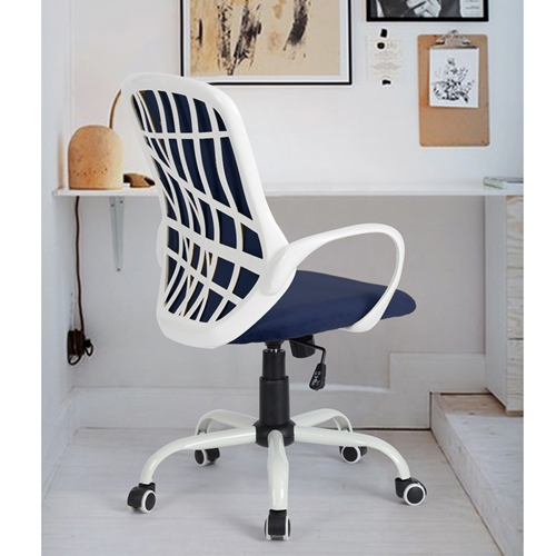 כיסא היי-טק מעוצב דגם יאנג קטיפה כחולה מבית Homax