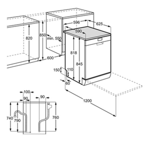 מדיח כלים רחב 13 מער' כלים AirDry דגם FFB52600ZM