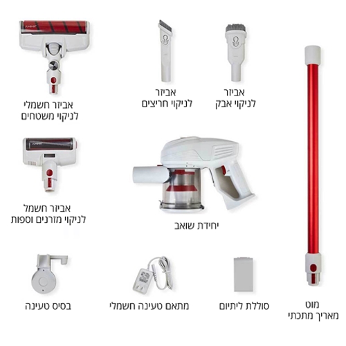 להיט-שואב אבק אלחוטי נטען דגם  Jimmy JV51