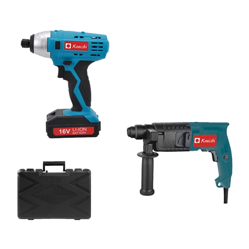 סט מברגת אימפקט  V16  + פטישון חשמלי KONISHI