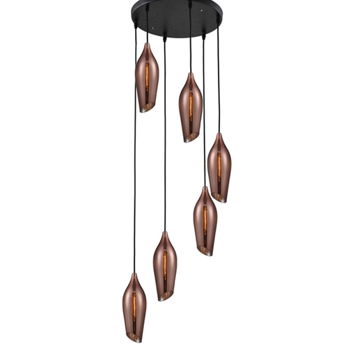 מנורת תליה דגם דנאל 6 קופר -ביתילי