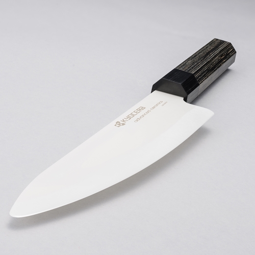 סכין שף קרמית, ידית עץ – 17 ס"מ Kyocera