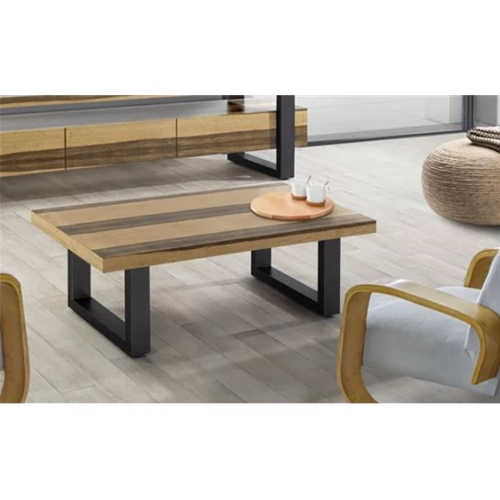 שולחן לסלון עשוי מעץ בשילוב פורניר דגם וודסטוק