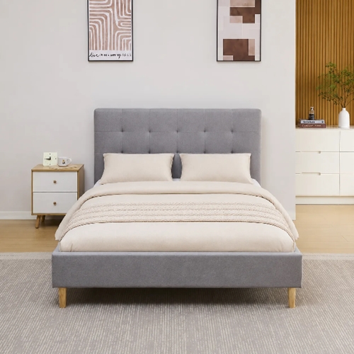 מיטה זוגית 190×140 לידור 140 אפור HOME DECOR