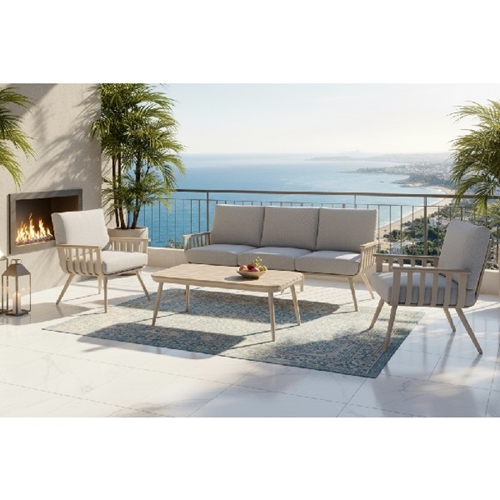 מערכת ישיבה אלומיניום דגם סהר PLAYA