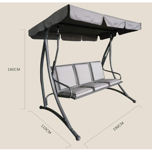 נדנדה מפוארת 3 מקומות מושבים מרופדים CAMP IN