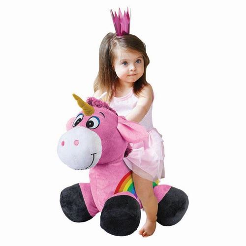 בובת רכיבה מתנפחת בצורת חד קרן