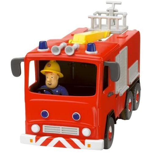 כבאית הצלה  יופיטר ודמות של סמי הכבאי עם 2 קונוסים