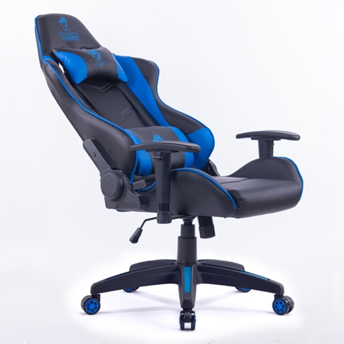 כיסא גיימינג בעיצוב ייחודי DRAGON צבע שחור/כחול